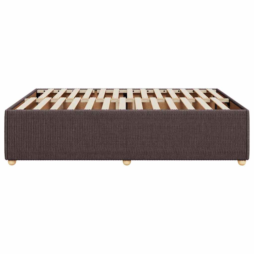 vidaXL Bettgestell ohne Matratze Dunkelbraun 160x200 cm Stoff