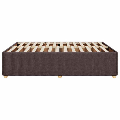 vidaXL Bettgestell ohne Matratze Dunkelbraun 160x200 cm Stoff