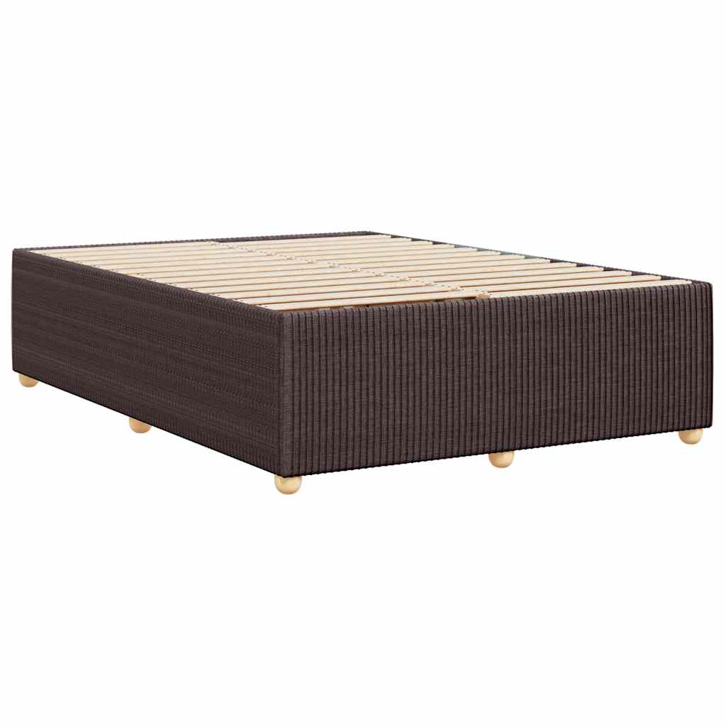 vidaXL Bettgestell ohne Matratze Dunkelbraun 160x200 cm Stoff