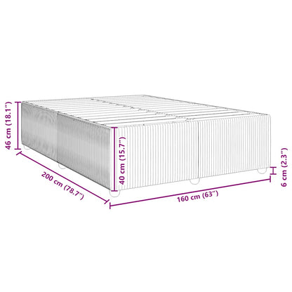 vidaXL Bettgestell ohne Matratze Dunkelbraun 160x200 cm Stoff