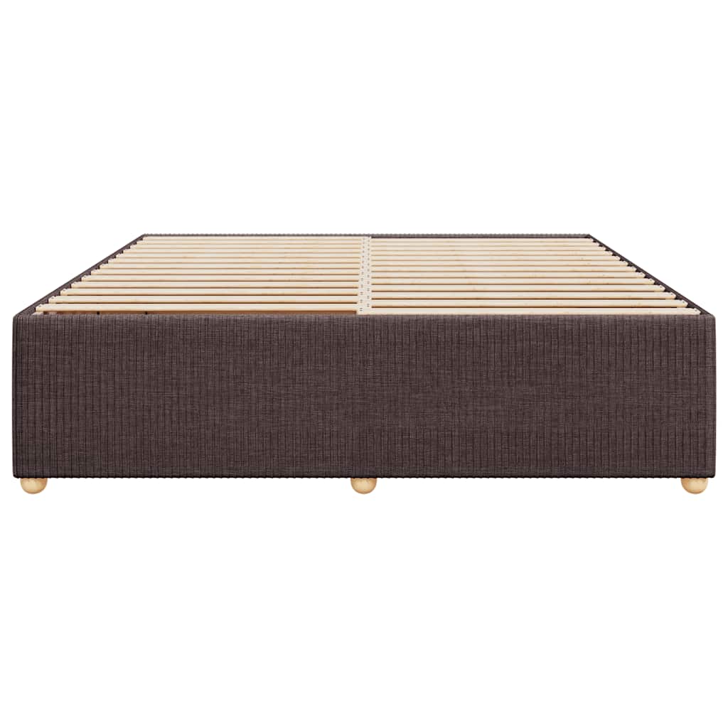 vidaXL Bettgestell ohne Matratze Dunkelbraun 180x200 cm Stoff