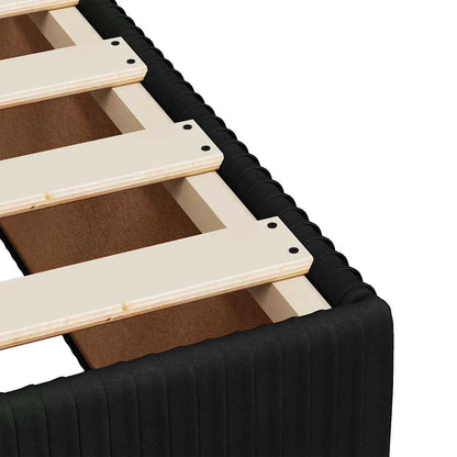 Bettgestell ohne Matratze Schwarz 120x190 cm Samt