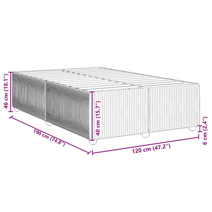Bettgestell ohne Matratze Dunkelgrün 120x190 cm Samt