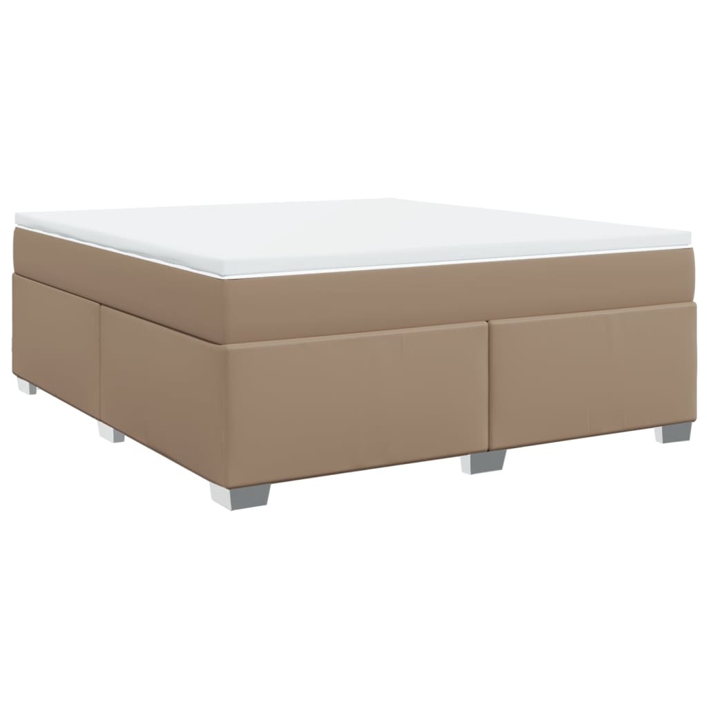 Boxspringbett Matratze Cappuccino-Braun 180x200 cm Kunstleder