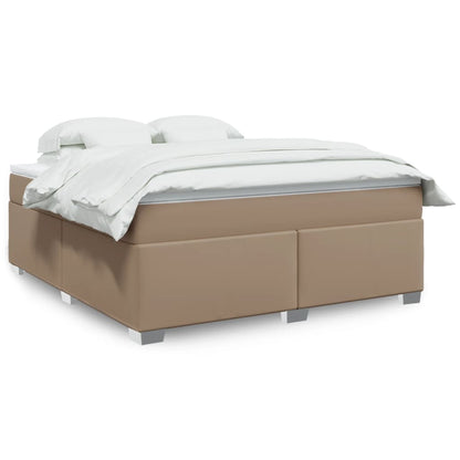 Boxspringbett Matratze Cappuccino-Braun 180x200 cm Kunstleder