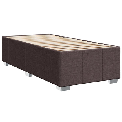 vidaXL Lit boxspring avec matelas Marron foncé 90x200 cm Tissu