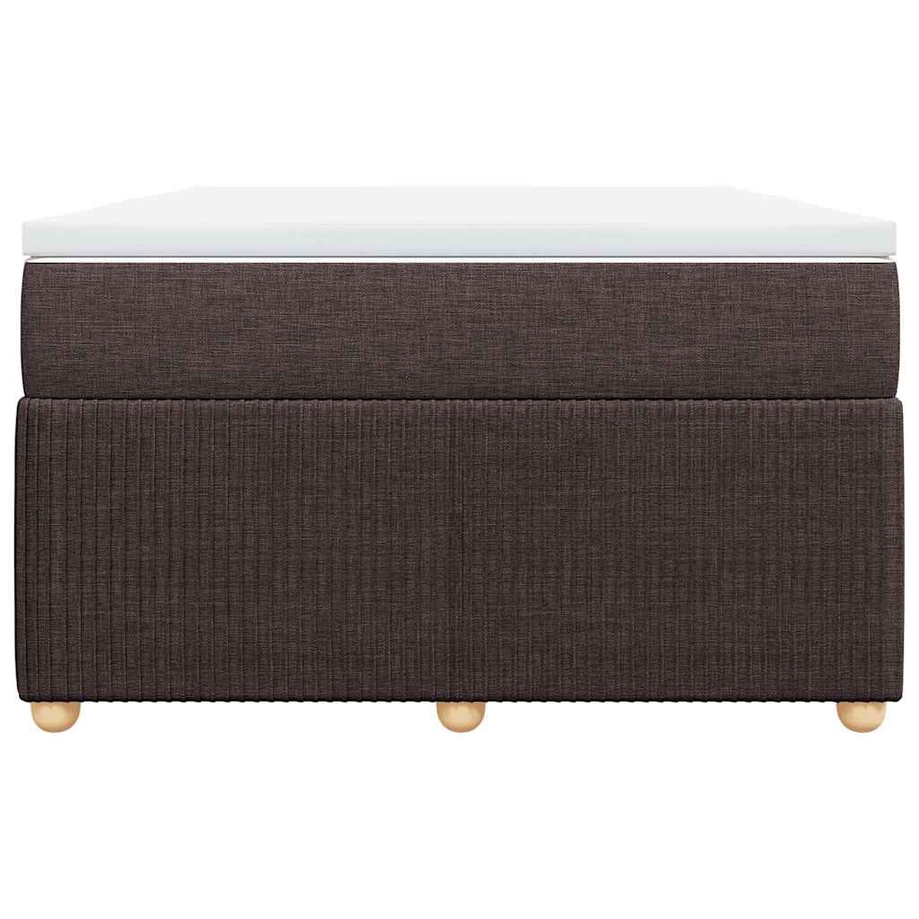 vidaXL Boxspringbett mit Matratze Dunkelbraun 120x200 cm Stoff