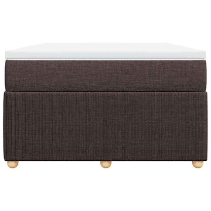 vidaXL Boxspringbett mit Matratze Dunkelbraun 120x200 cm Stoff