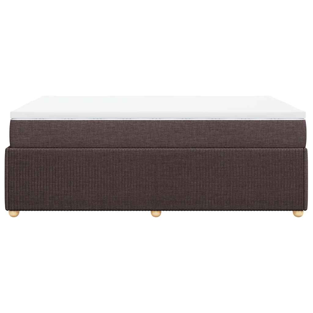 vidaXL Boxspringbett mit Matratze Dunkelbraun 120x200 cm Stoff