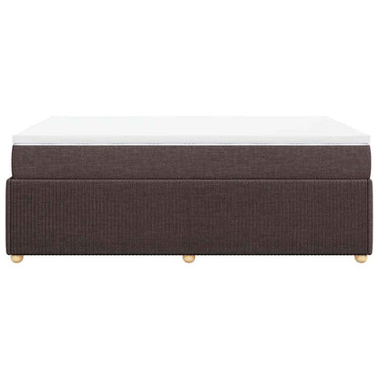 vidaXL Boxspringbett mit Matratze Dunkelbraun 120x200 cm Stoff