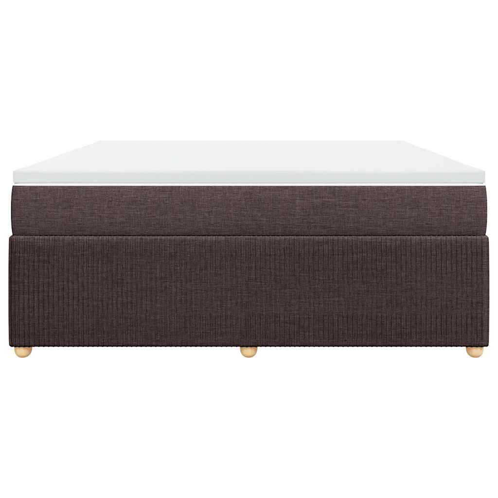 vidaXL Boxspringbett mit Matratze Dunkelbraun 180x200 cm Stoff