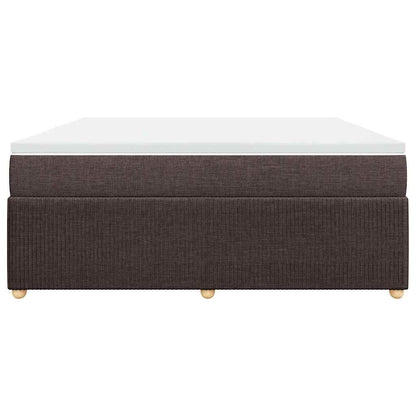 vidaXL Boxspringbett mit Matratze Dunkelbraun 180x200 cm Stoff