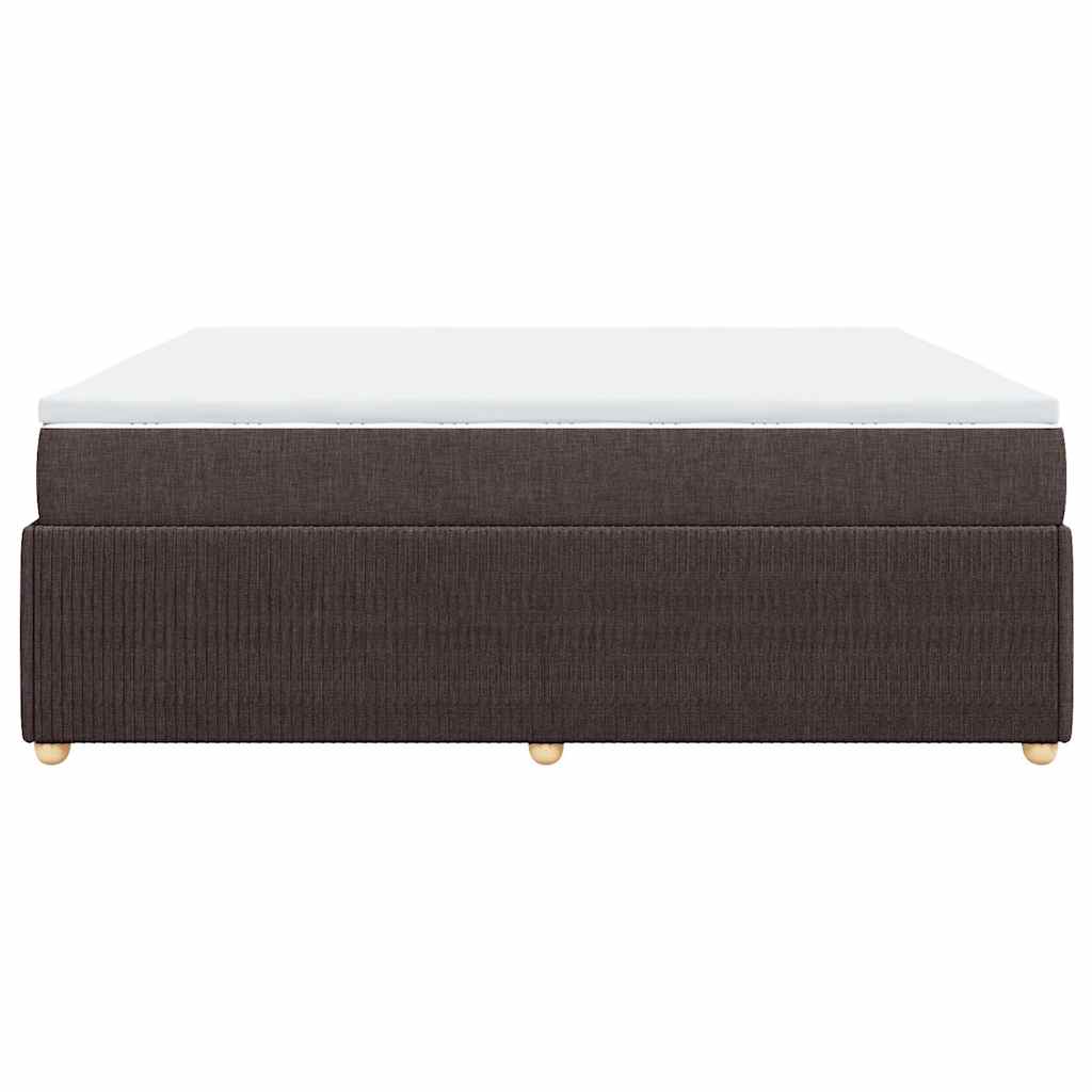 vidaXL Boxspringbett mit Matratze Dunkelbraun 180x200 cm Stoff