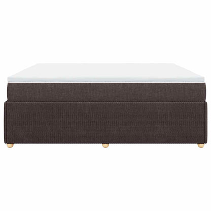 vidaXL Boxspringbett mit Matratze Dunkelbraun 180x200 cm Stoff