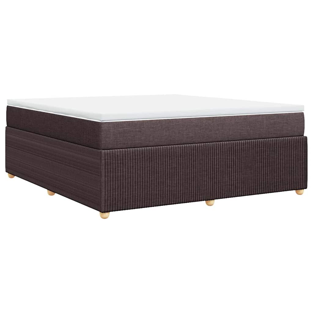 vidaXL Boxspringbett mit Matratze Dunkelbraun 180x200 cm Stoff