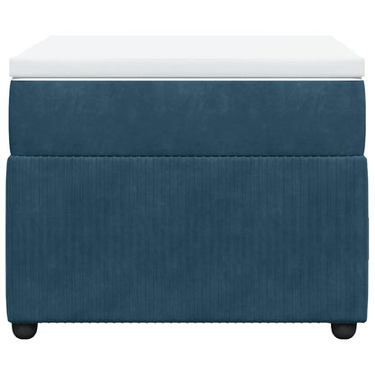 vidaXL Boxspringbett mit Matratze Dunkelblau 80x200 cm Samt