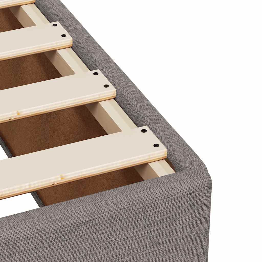 vidaXL Boxspringbett mit Matratze Taupe 120x190 cm Stoff
