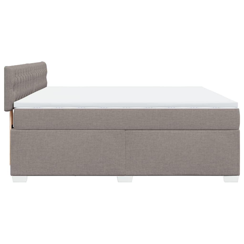 Boxspringbett mit Matratze Taupe 180x200 cm Stoff
