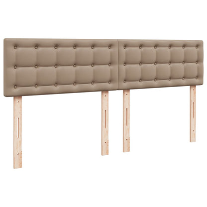vidaXL Boxspringbett Matratze Cappuccino-Braun 200x200cm Kunstleder