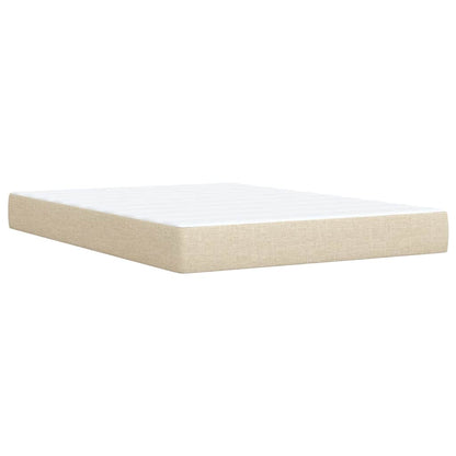 vidaXL Lit coffre avec matelas crème 140x190 cm Tissu