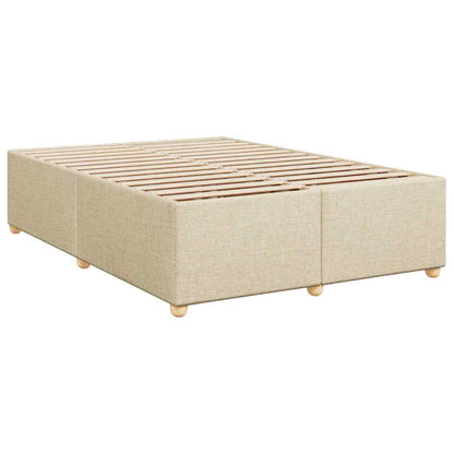 vidaXL Lit coffre avec matelas crème 140x190 cm Tissu