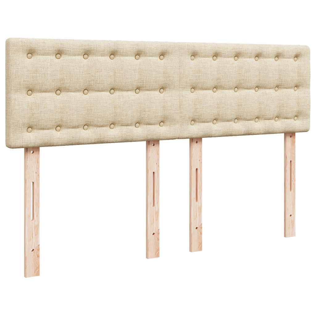 vidaXL Lit coffre avec matelas crème 140x190 cm Tissu