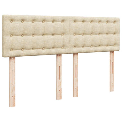 vidaXL Lit coffre avec matelas crème 140x190 cm Tissu