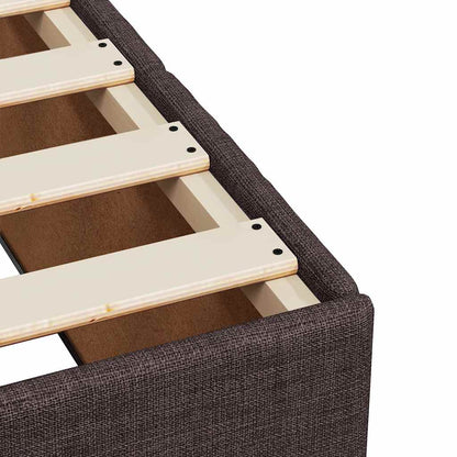 vidaXL Lit boxspring avec matelas Marron foncé 90x200 cm Tissu