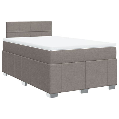 vidaXL Lit boxspring avec matelas taupe 120x190 cm tissu