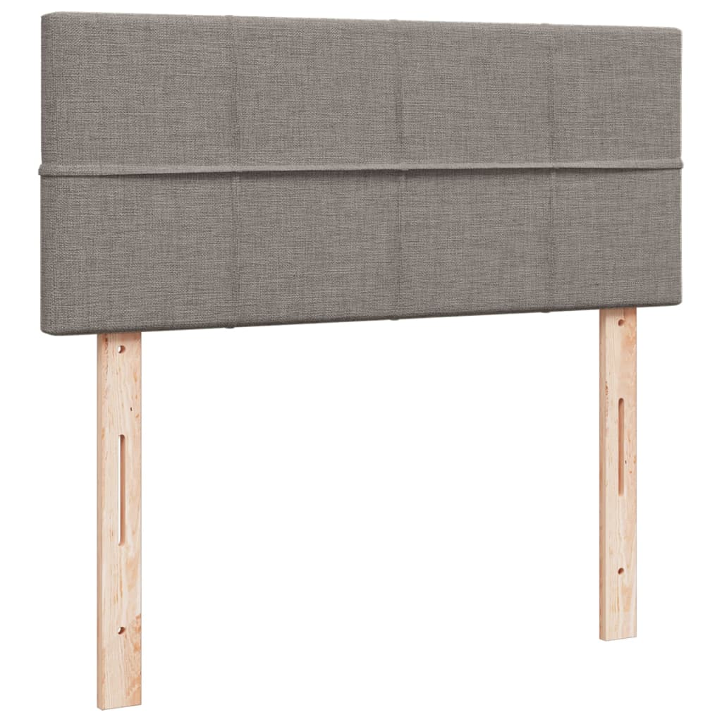 vidaXL Lit boxspring avec matelas taupe 120x190 cm tissu