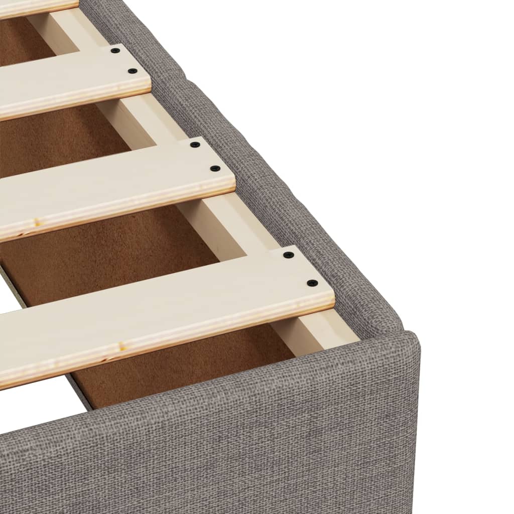 vidaXL Lit boxspring avec matelas taupe 120x190 cm tissu