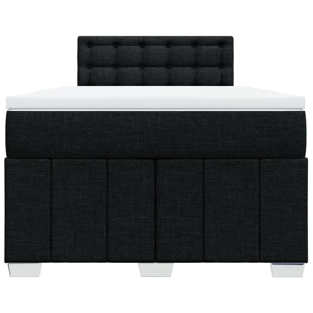 vidaXL Lit coffre avec matelas Noir 120x190 cm Tissu