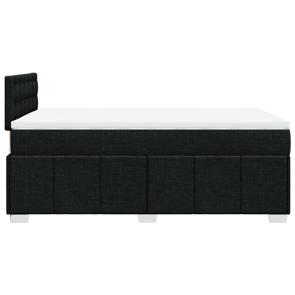 vidaXL Lit coffre avec matelas Noir 120x190 cm Tissu