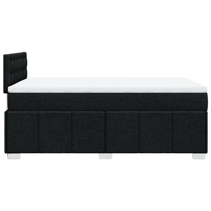 vidaXL Lit coffre avec matelas Noir 120x190 cm Tissu