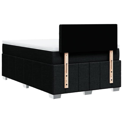vidaXL Lit coffre avec matelas Noir 120x190 cm Tissu