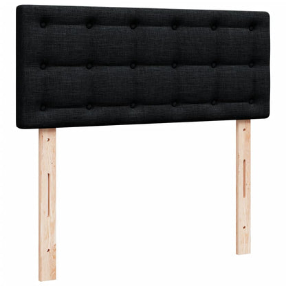 vidaXL Lit coffre avec matelas Noir 120x190 cm Tissu