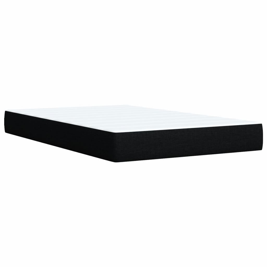 vidaXL Lit coffre avec matelas Noir 120x190 cm Tissu