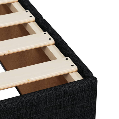 vidaXL Lit coffre avec matelas Noir 120x190 cm Tissu