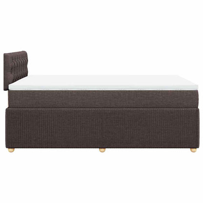 vidaXL Boxspringbett mit Matratze Dunkelbraun 120x200 cm Stoff