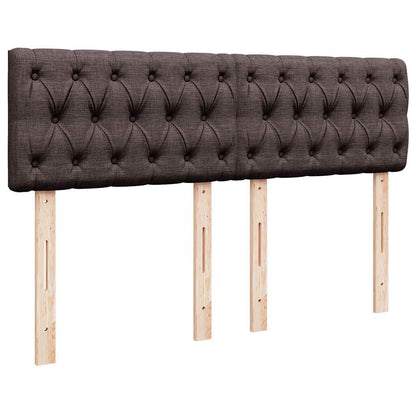 vidaXL Boxspringbett mit Matratze Dunkelbraun 160x200 cm Stoff