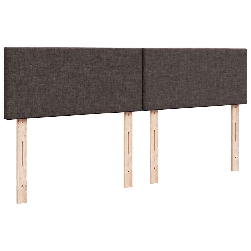 vidaXL Boxspringbett mit Matratze Dunkelbraun 180x200 cm Stoff