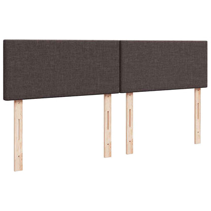 vidaXL Boxspringbett mit Matratze Dunkelbraun 180x200 cm Stoff