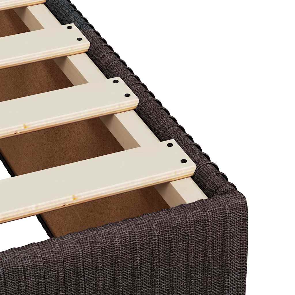vidaXL Boxspringbett mit Matratze Dunkelbraun 180x200 cm Stoff