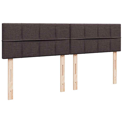 vidaXL Boxspringbett mit Matratze Dunkelbraun 180x200 cm Stoff