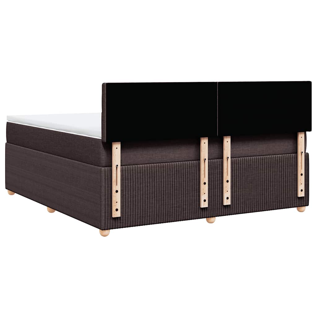 vidaXL Lit coffre avec matelas marron foncé 180x200 cm Tissu