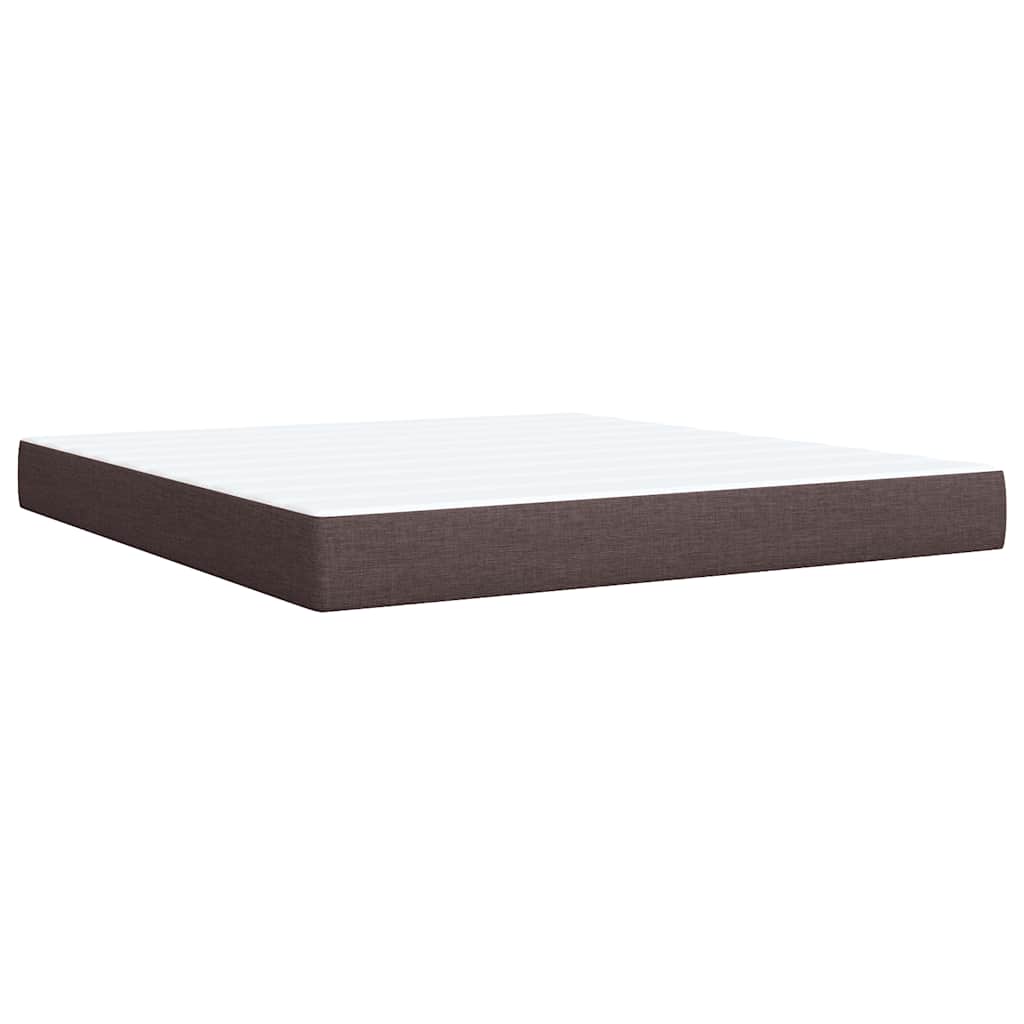 vidaXL Lit coffre avec matelas marron foncé 180x200 cm Tissu
