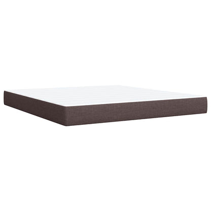 vidaXL Lit coffre avec matelas marron foncé 180x200 cm Tissu