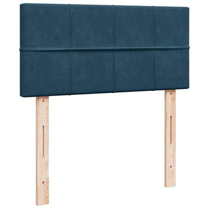 vidaXL Boxspringbett mit Matratze Blau 80x200 cm Samt