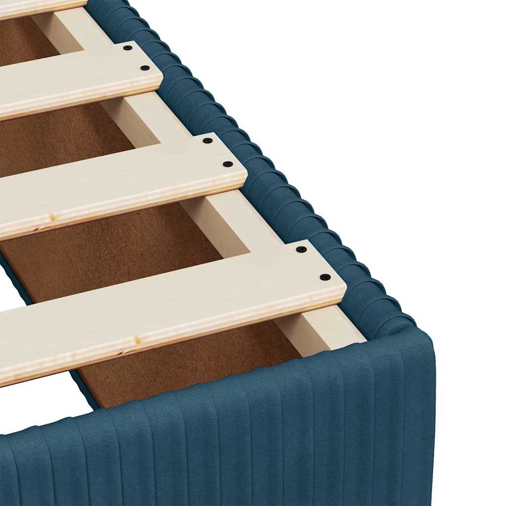 vidaXL Boxspringbett mit Matratze Blau 80x200 cm Samt