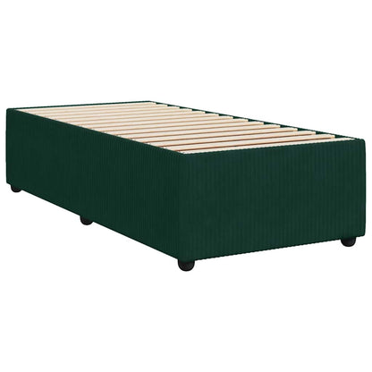 Boxspringbett mit Matratze Dunkelgrün 90x200 cm Samt